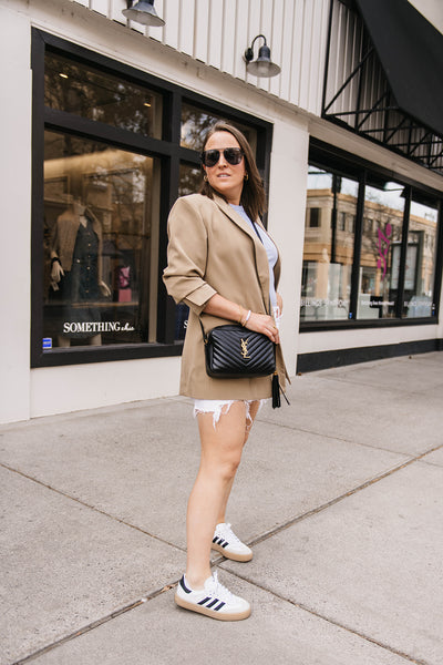 DOUBLE BREASTED BLAZER – SOMETHINGchic Clothing