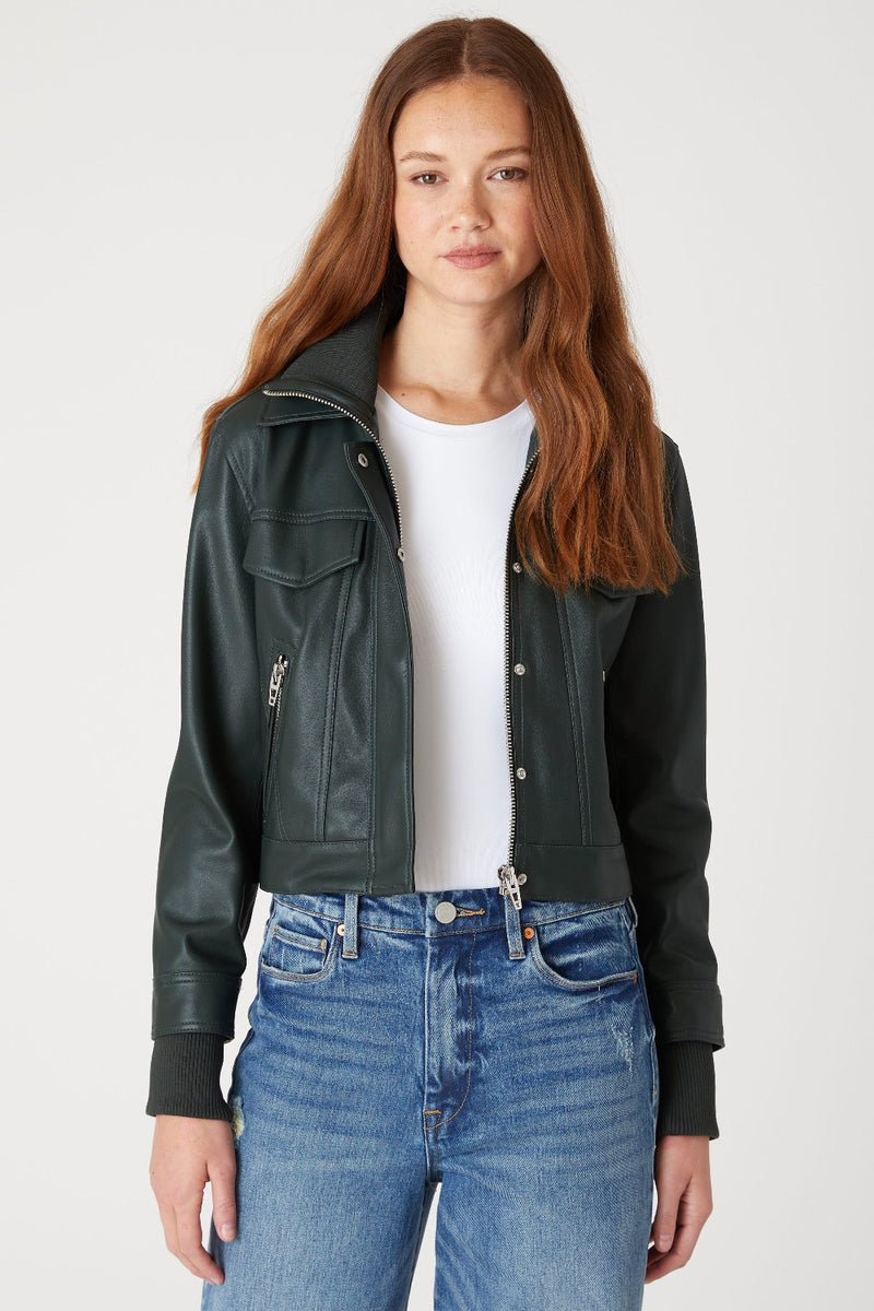 FAUX LEATHER JACKET