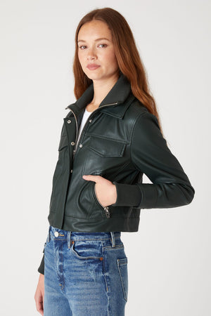 FAUX LEATHER JACKET