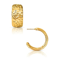 HAMMERED HOOP EARRING