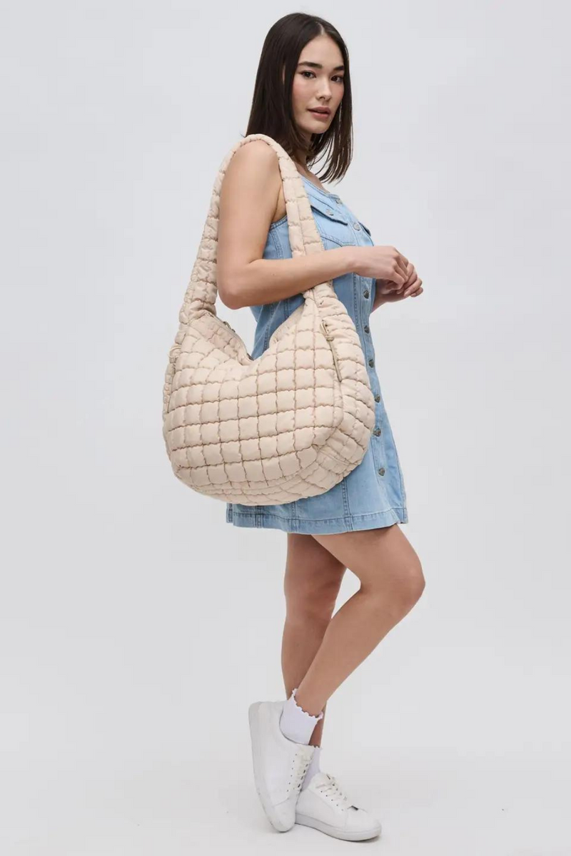 QUILTED PUFFER HOBO