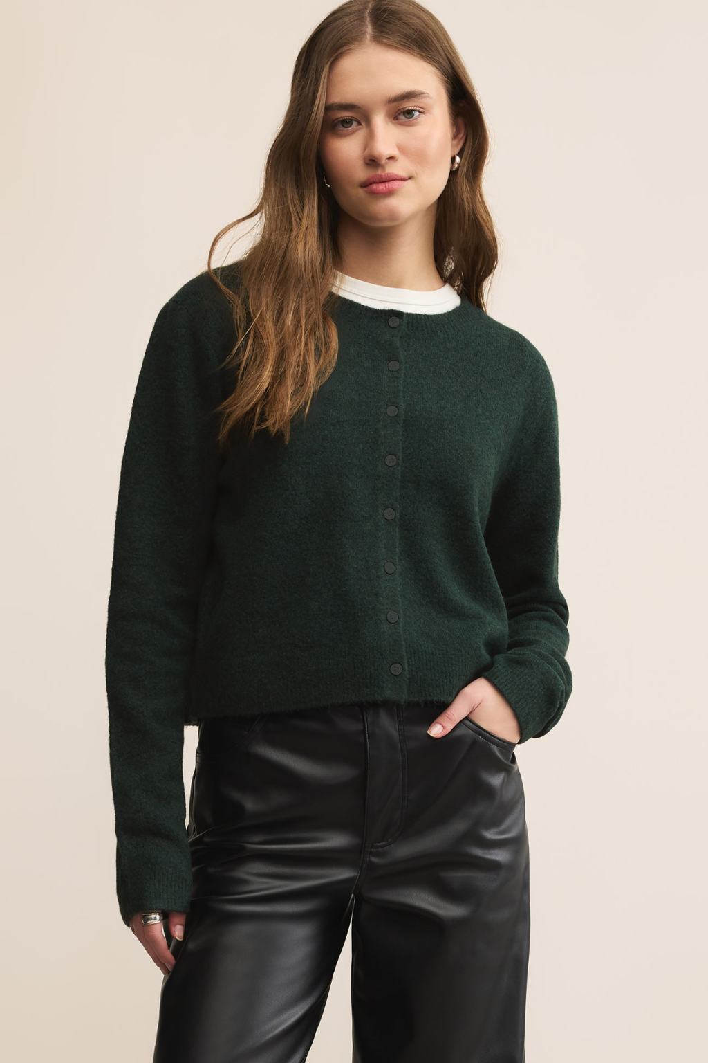 CREWNECK CARDIGAN