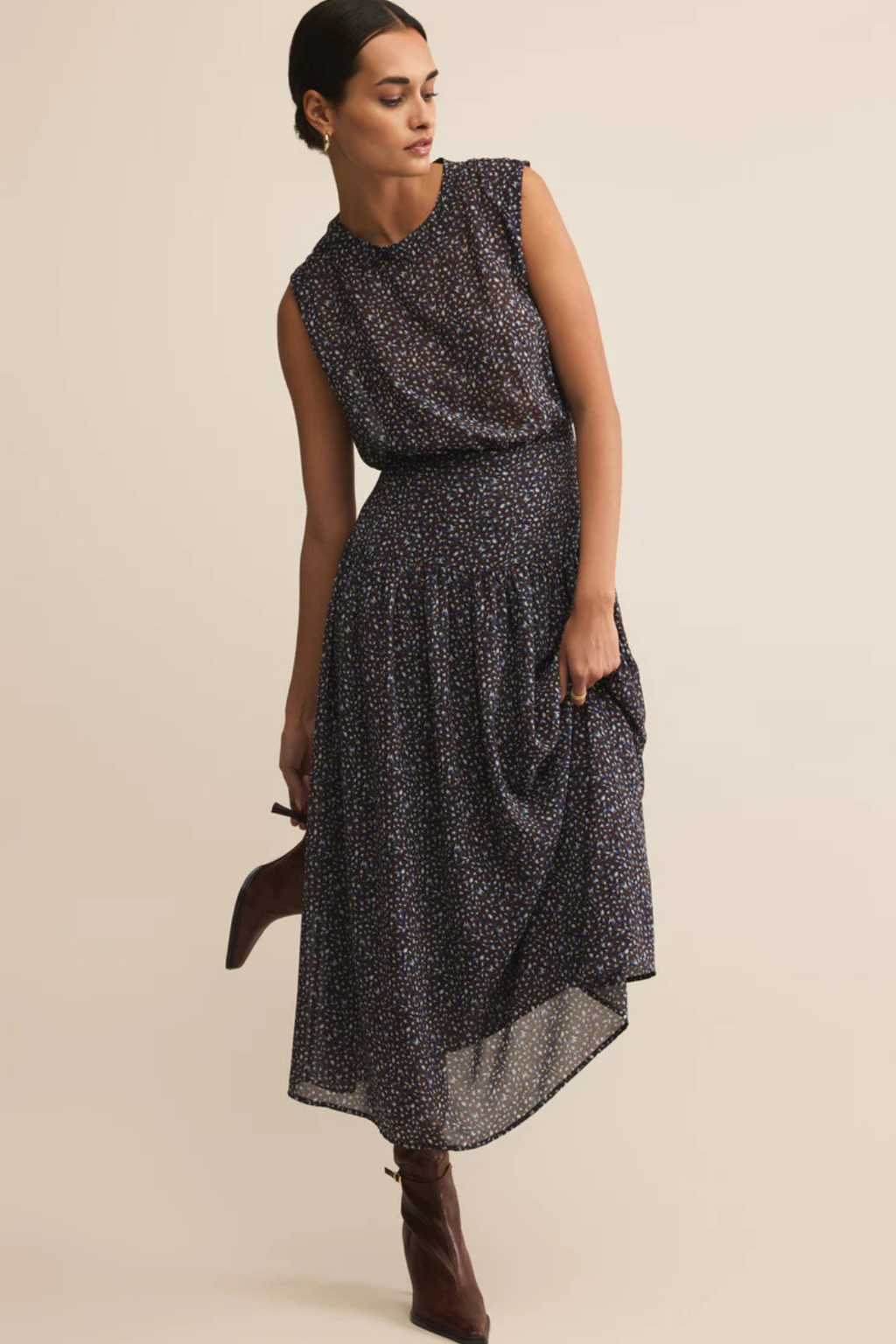 FLORAL MIDI DRESS