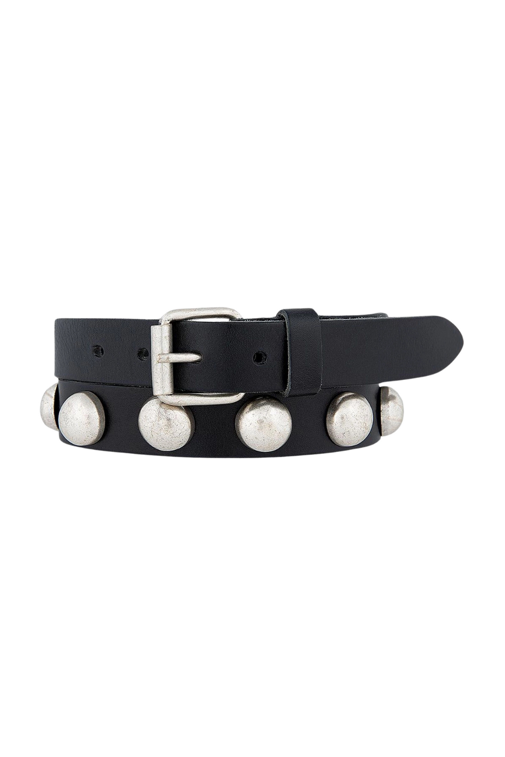 PEARL STUDDED LEATHER BELT