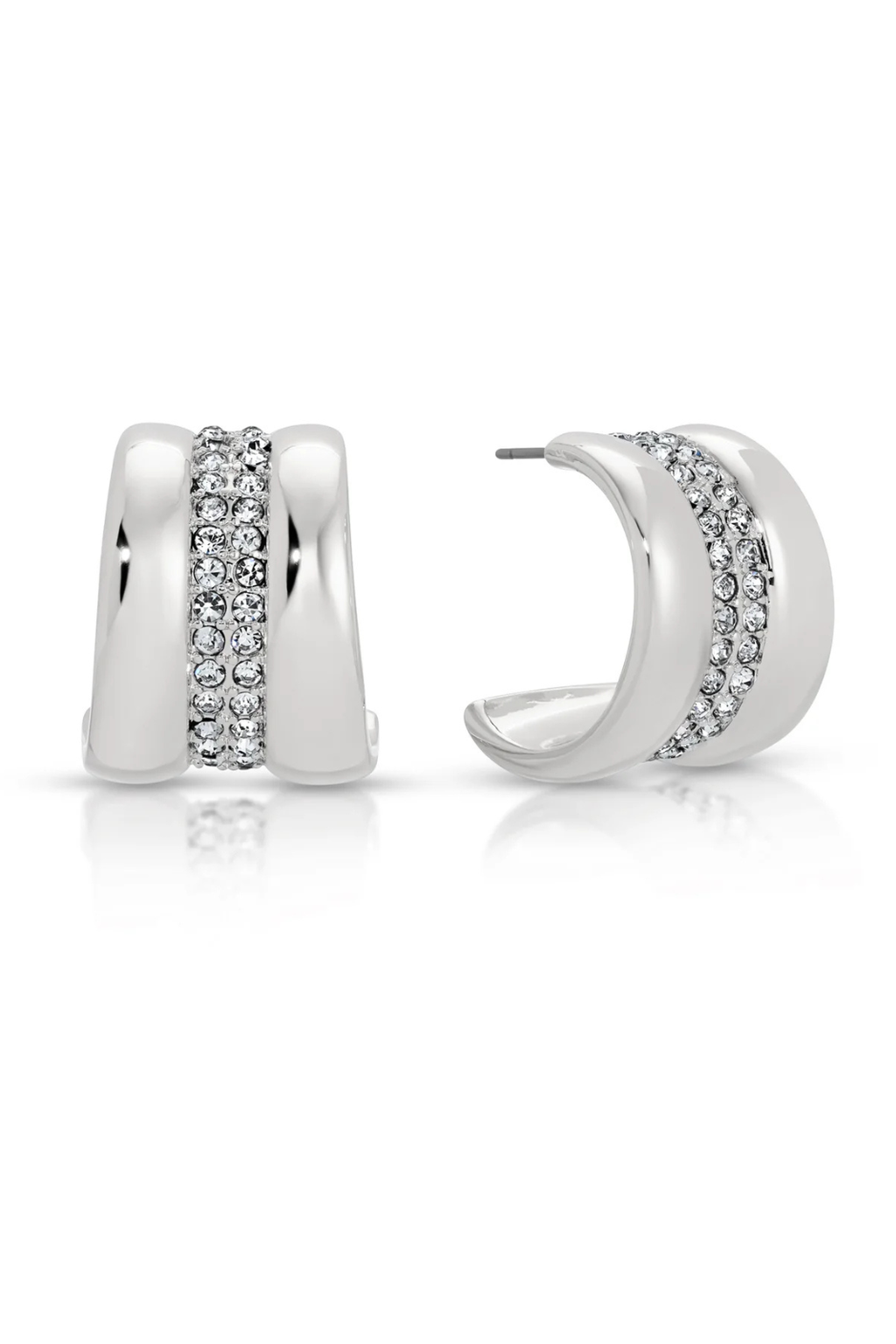 PAVE CENTER HOOPS