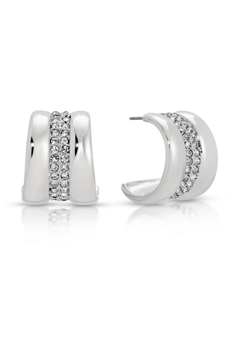 PAVE CENTER HOOPS