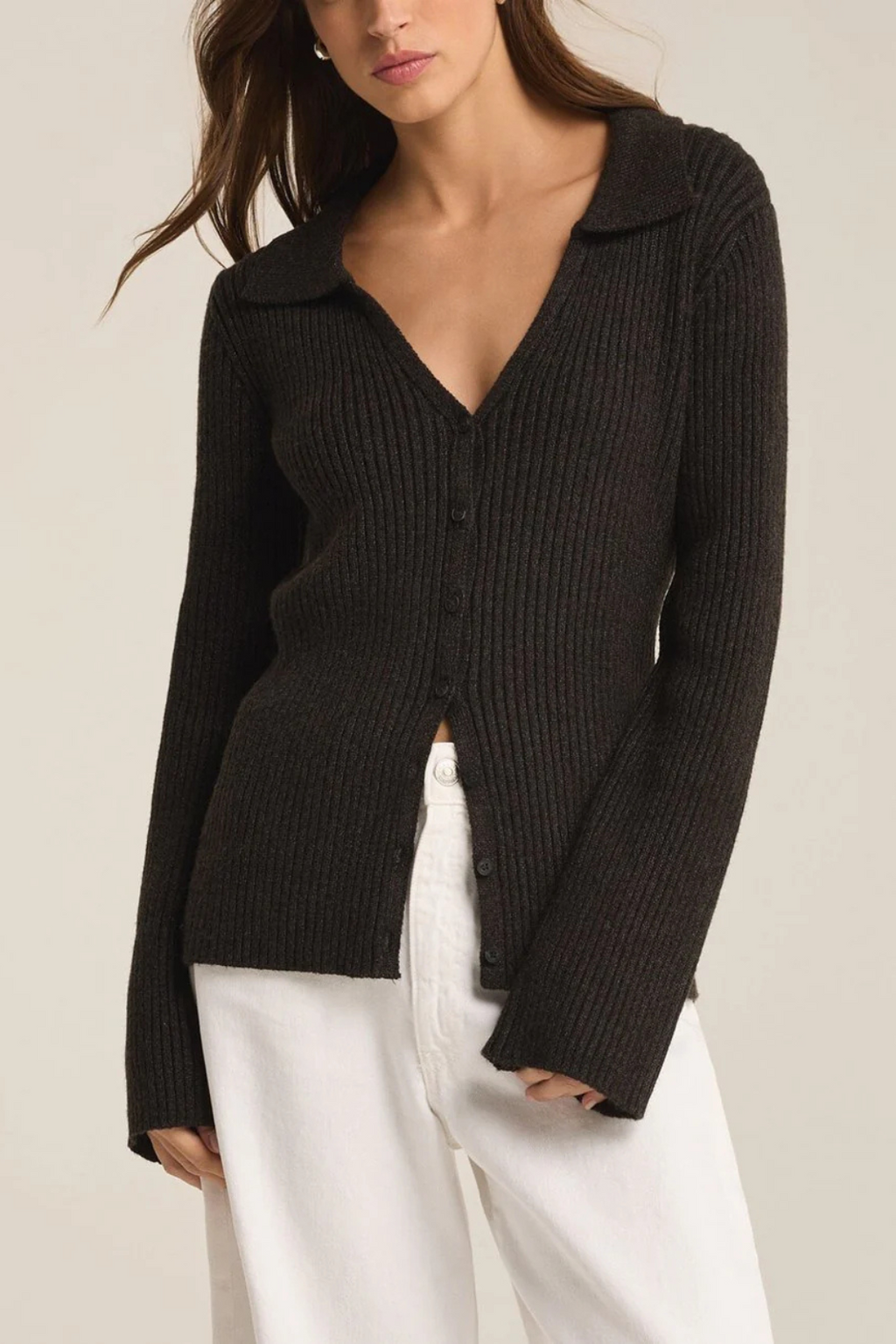 BUTTON UP SWEATER