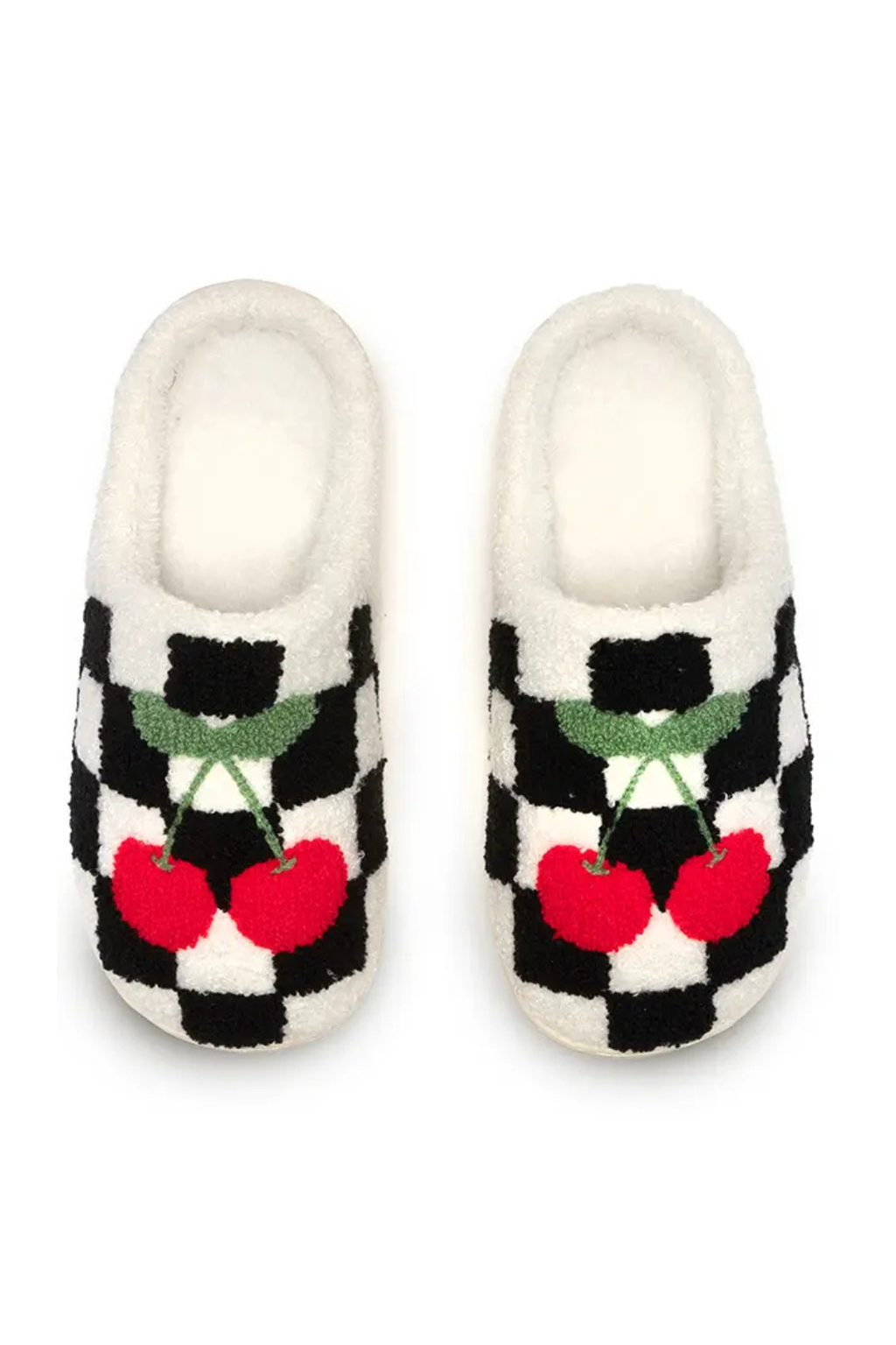 CHECKERED CHERRY SLIPPERS