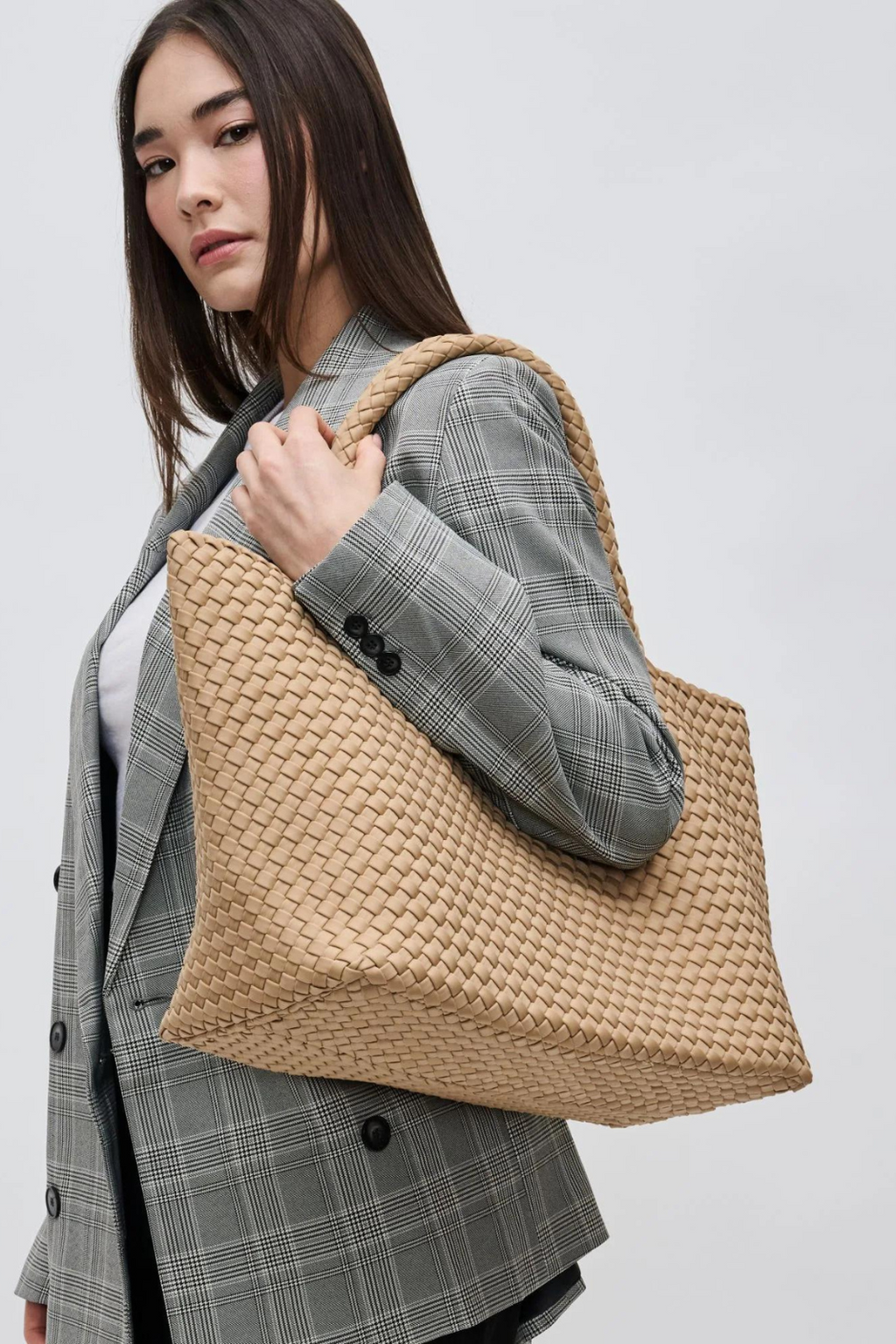 LARGE WOVEN NEOPRENE TOTE