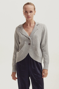 CURVED HEM CARDIGAN