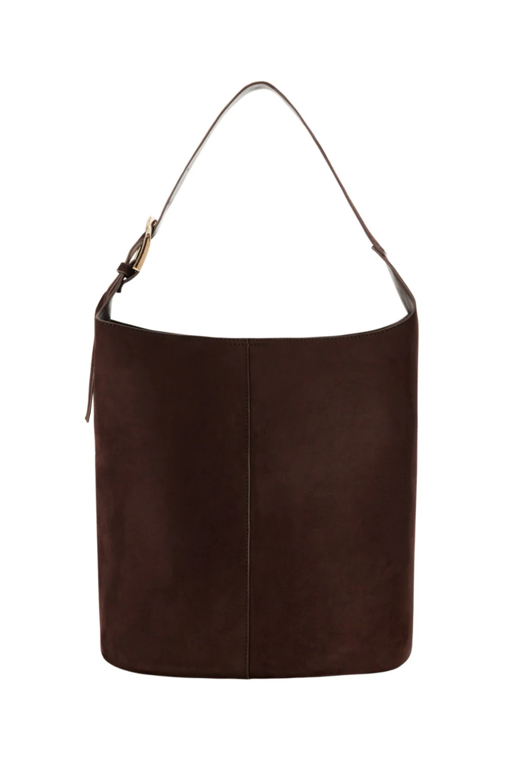 SUEDE BUCKET SHOULDER BAG