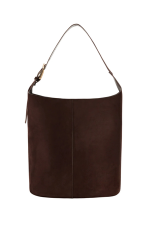 SUEDE BUCKET SHOULDER BAG