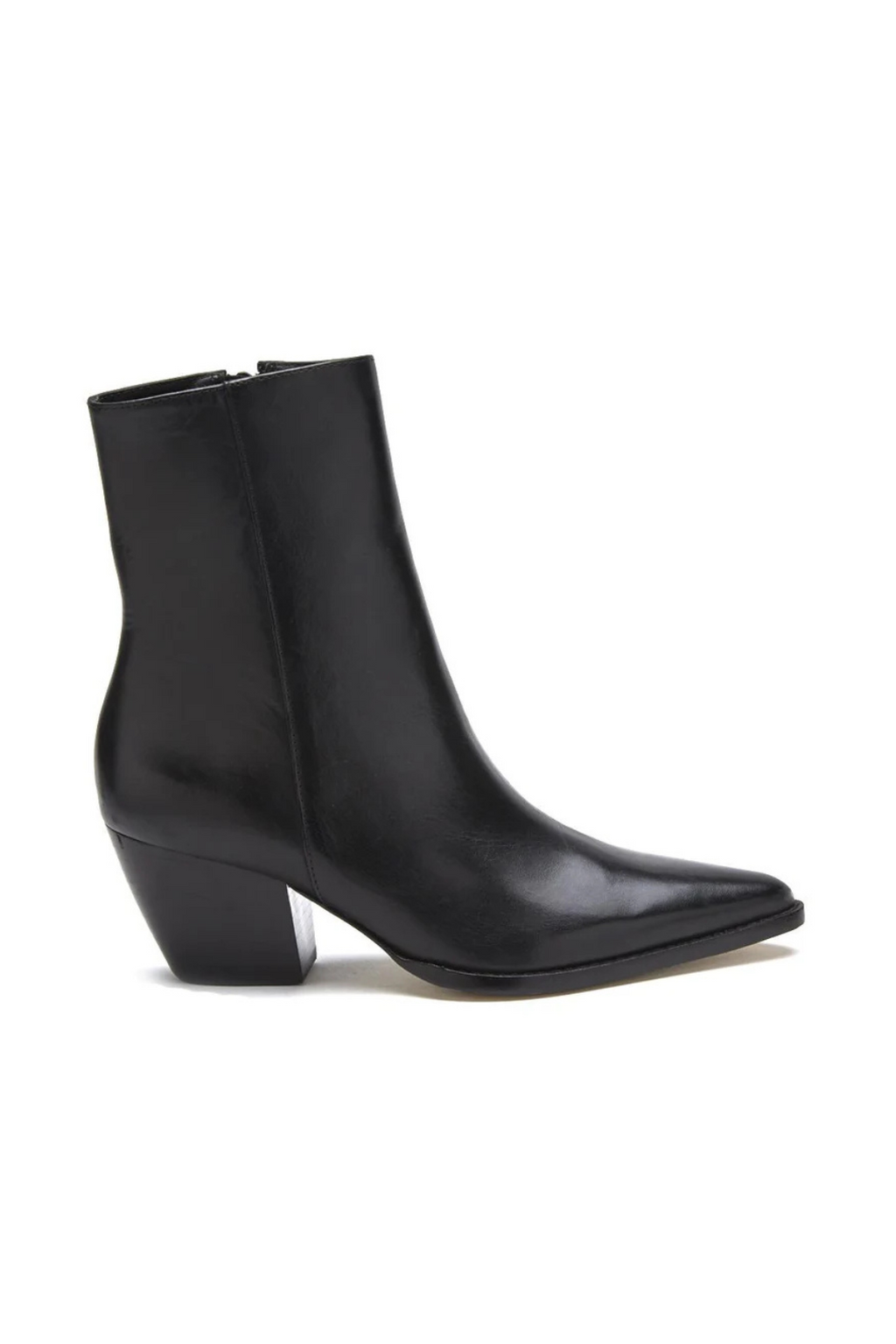 matisse western inspired caty boot in black smooth