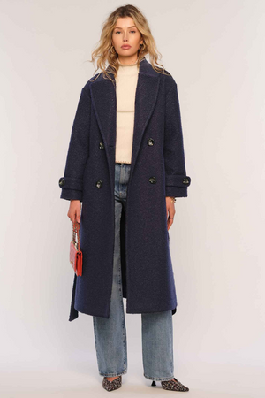 DOUBLE BREASTED MIDI COAT