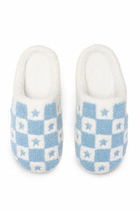 CHECKERED STAR SLIPPERS
