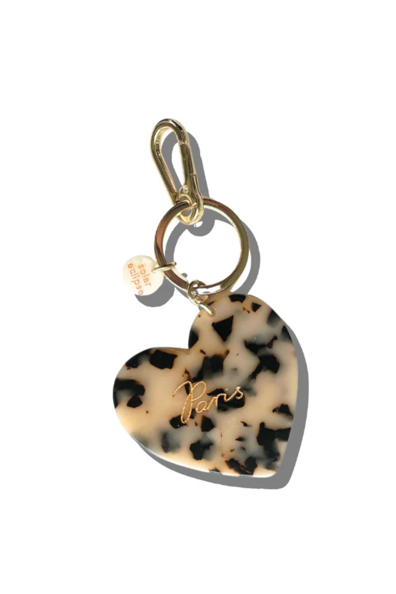 PARIS HEART BAG CHARM + KEYCHAIN