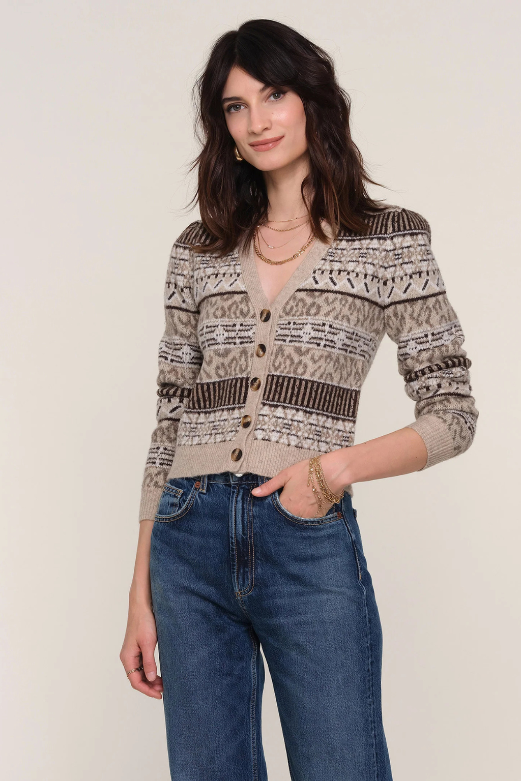 MULTI PATTERN CARDIGAN