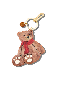 TEDDY BEAR BAG CHARM + KEYCHAIN