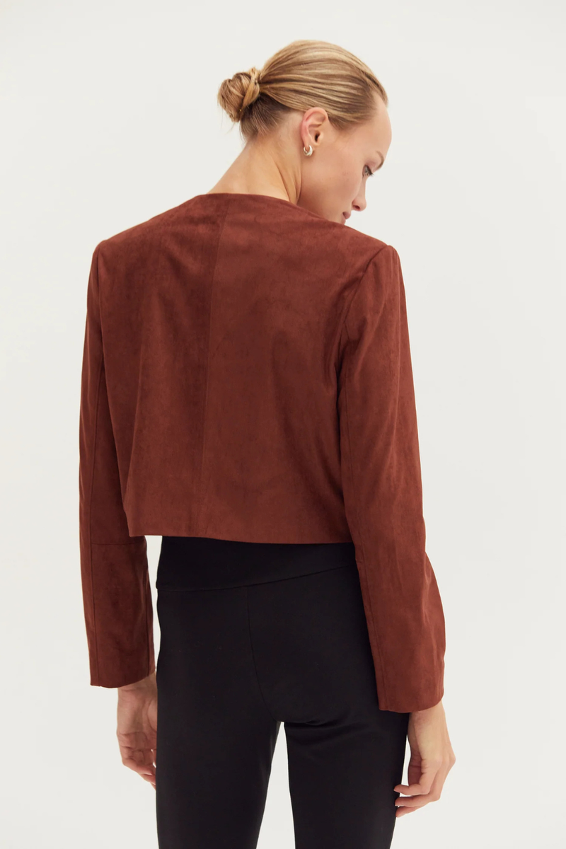 CROPPED SUEDE JACKET