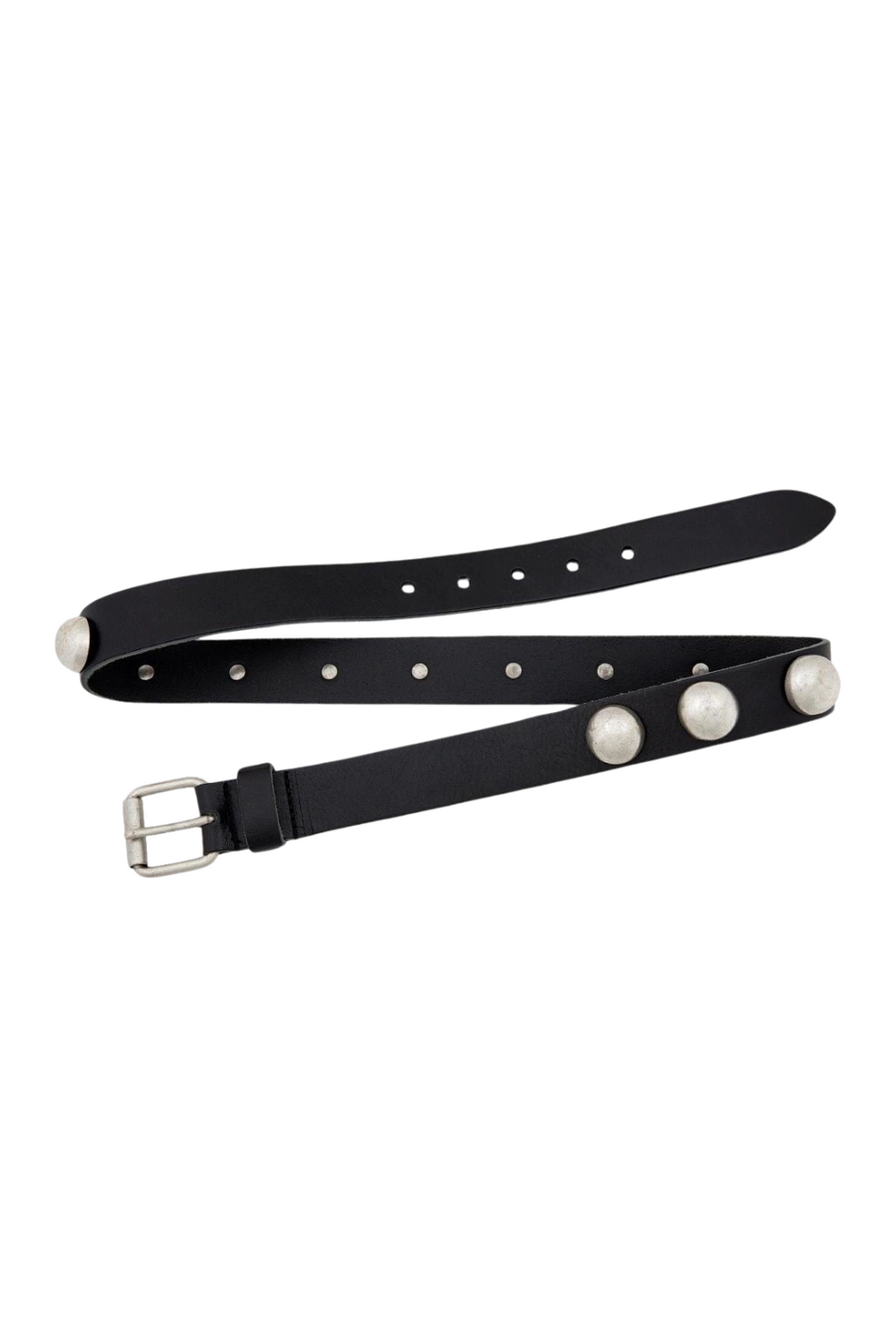 PEARL STUDDED LEATHER BELT