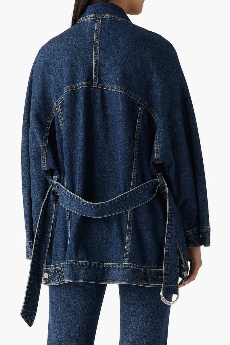 BELTED DOLMAN TRUCKER JACKET