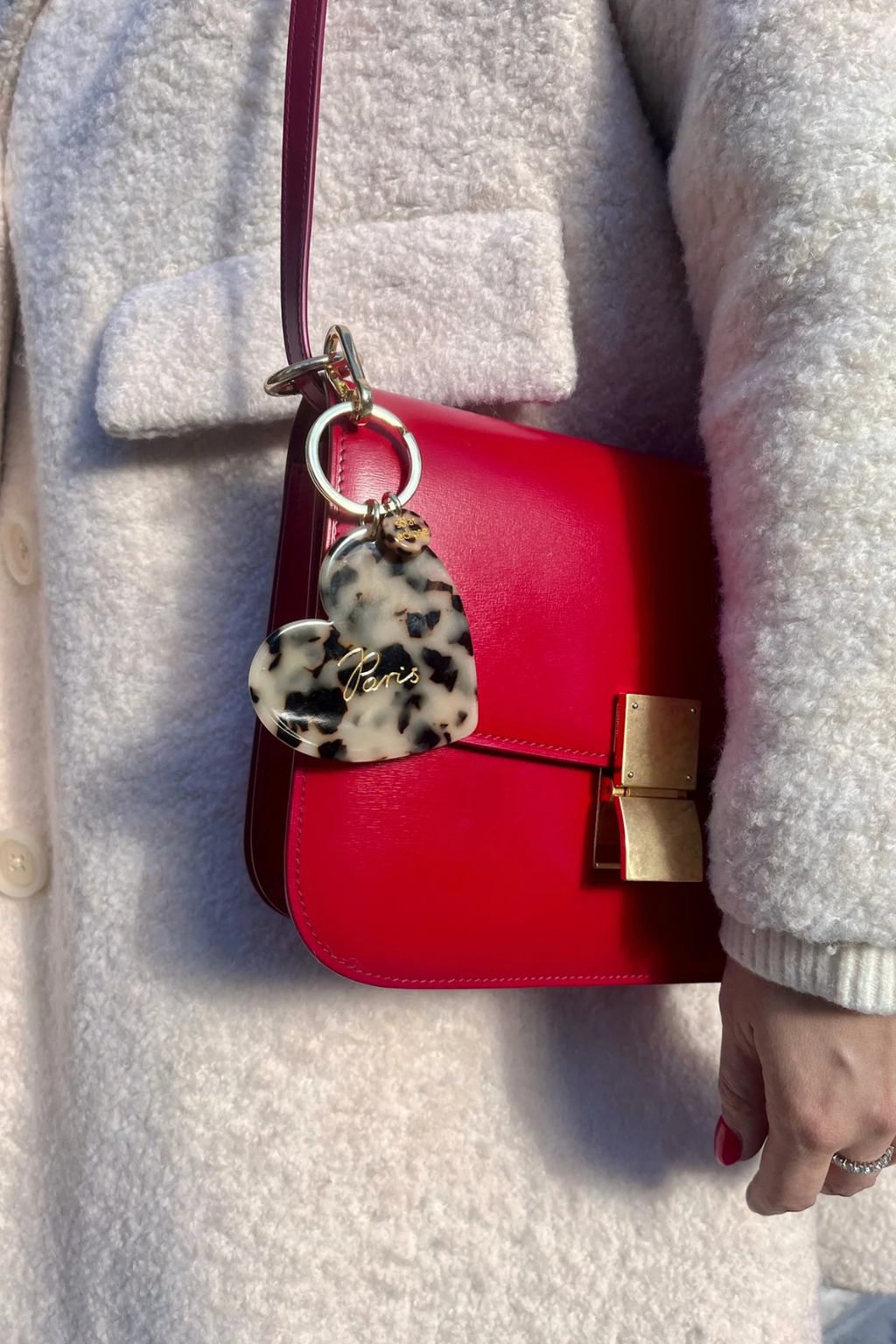 PARIS HEART BAG CHARM + KEYCHAIN