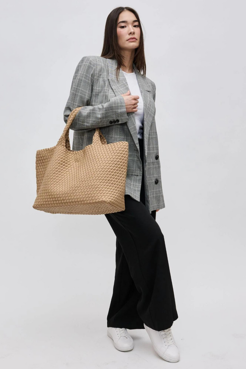 LARGE WOVEN NEOPRENE TOTE