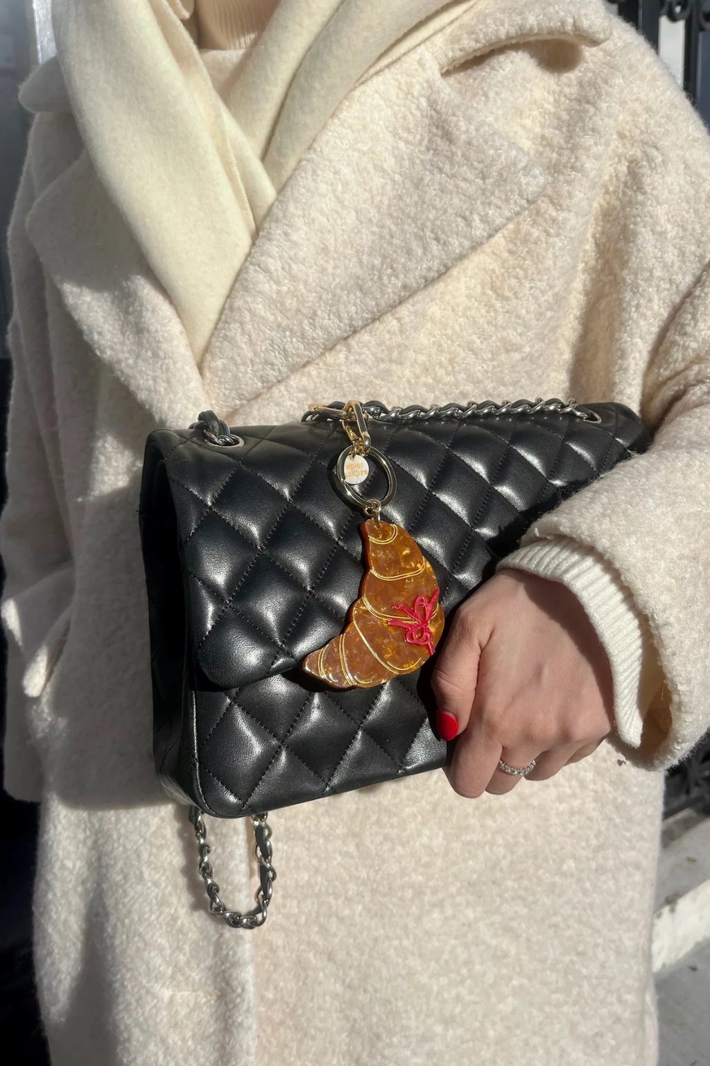 CROISSANT BAG CHARM + KEYCHAIN