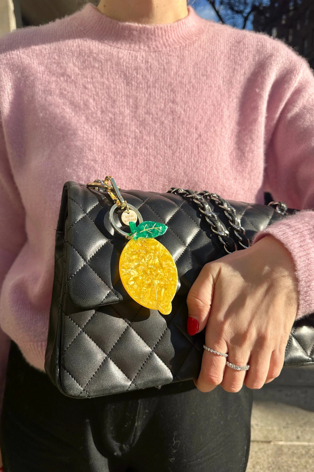 LEMON BAG CHARM + KEYCHAIN