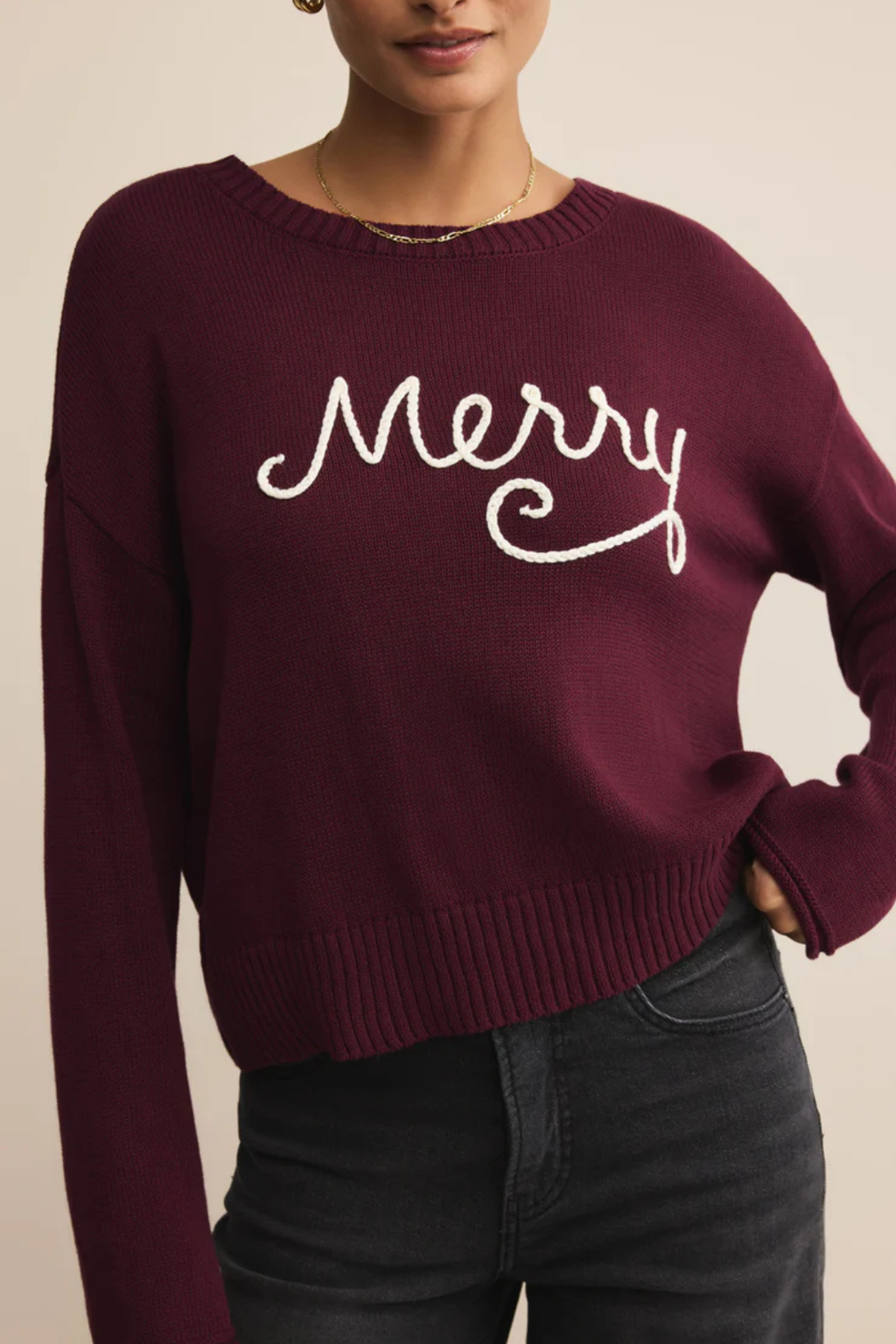 CREWNECK MERRY SWEATER