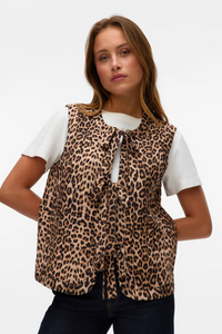 LEOPARD BOW TIE VEST