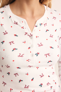 HOLLY BOW LONG SLEEVE TOP