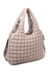 QUILTED PUFFER TOTE