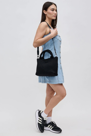 SMALL WOVEN NEOPRENE TOTE