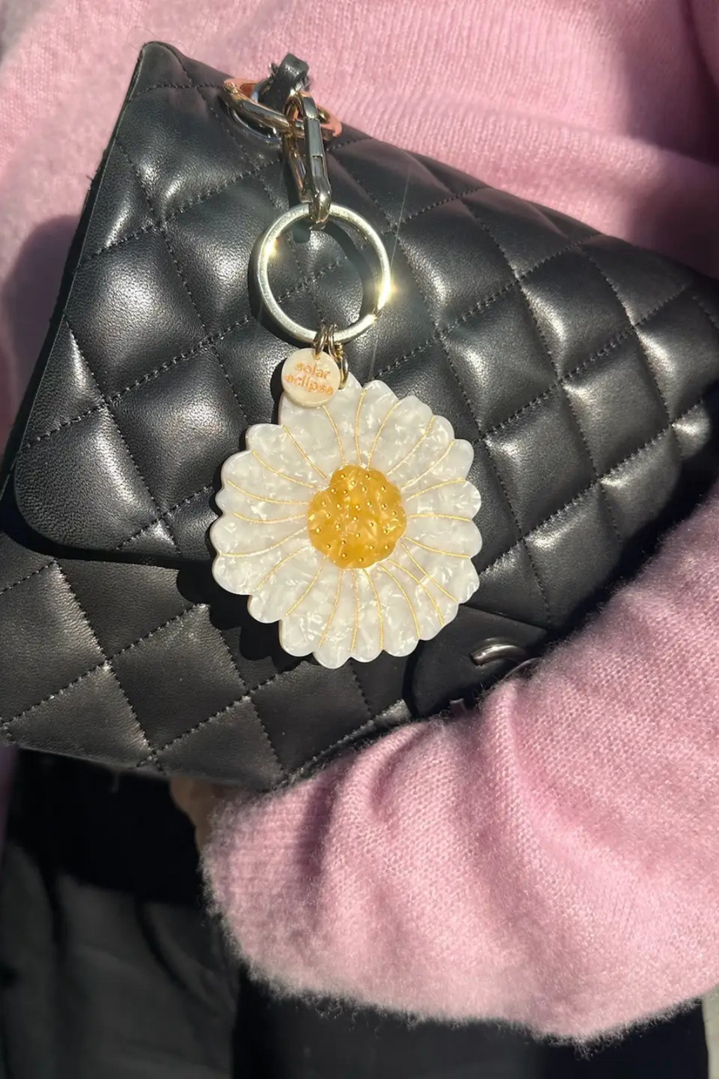 DAISY BAG CHARM + KEYCHAIN