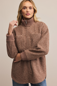 OVERSIZED COLLAR KNIT JACKET