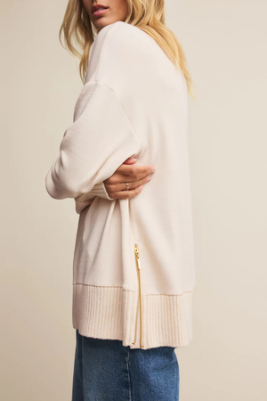 MOCK NECK SWEATSHIRT