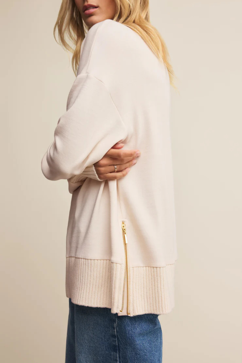 MOCK NECK SWEATSHIRT
