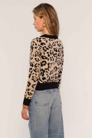 LEOPARD KNIT POLO