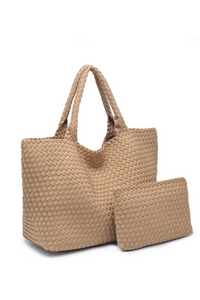 LARGE WOVEN NEOPRENE TOTE