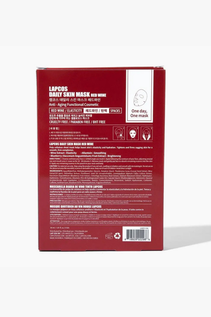 RED WINE FACE MASK 5-PACK