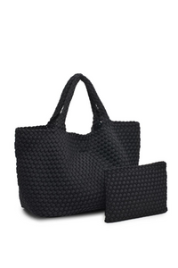 LARGE WOVEN NEOPRENE TOTE