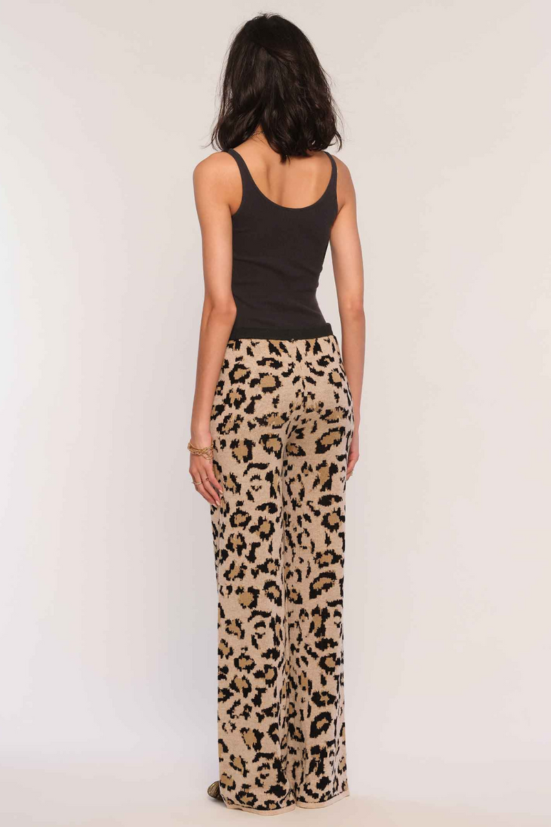 LEOPARD KNIT PANT