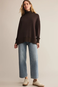 MOCK NECK SWEATSHIRT