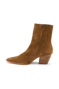 matisse western inspired caty boot in fawn suede