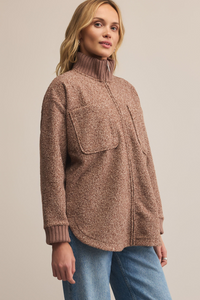 OVERSIZED COLLAR KNIT JACKET