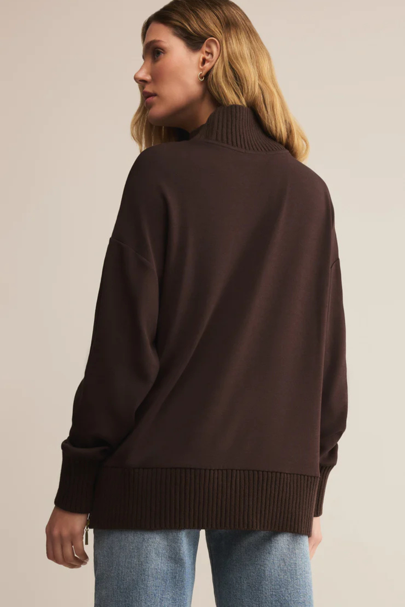 MOCK NECK SWEATSHIRT