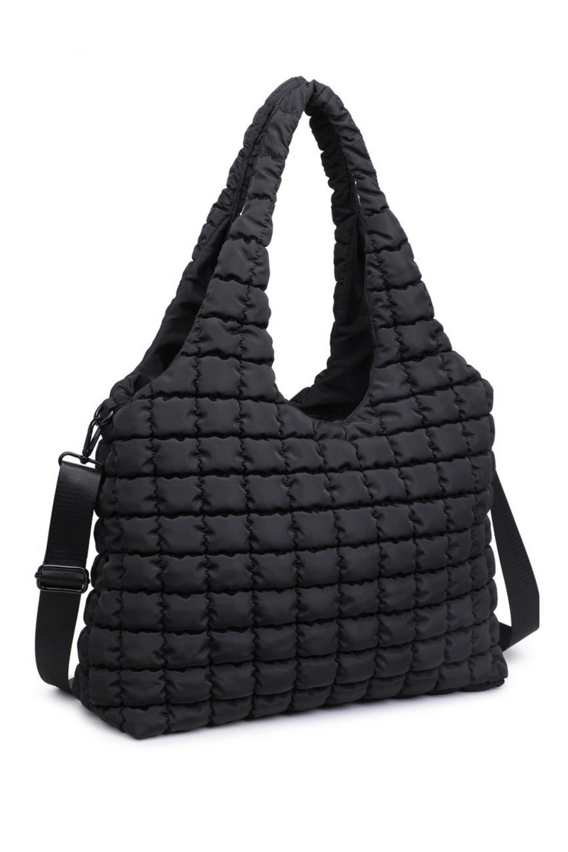 QUILTED PUFFER TOTE