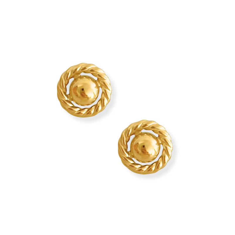 ROUND BUTTON EARRINGS