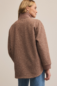 OVERSIZED COLLAR KNIT JACKET